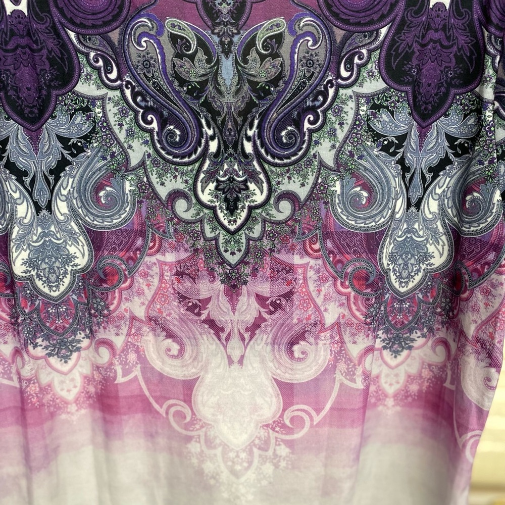 New Purple and Blue Graphic Polo T-Shirt - Picture 10 of 12